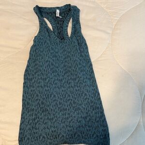 Athleta Teal and Black Patterned Top